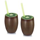 Kit 2 Copos Fruta Kiwi com Canudo 650 Ml Injetemp