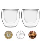 Kit 2 Copos para Café Vidro Borossilicato 80ml Parede Dupla 
