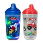 Kit 2 copos pisca-pisca térmico com bico rigido 300ml nuby antivazamento