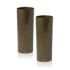 Kit 2 Copos Tubo Dourado 300Ml Acrílico