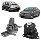 Kit 2 Coxim Motor Le Ld Automático Honda New Fit City 09/13 - Solupe Parts