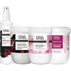 Kit 2 creme + 1 fluido de pimenta negra + dmae + rosa mosqueta