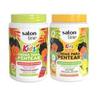 Kit 2 Creme Pentear Cachos Kids Definição Melão Salon Line