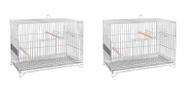 Kit 2 criadeiras grandes c/ porta ninho para aves periquito