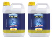 Kit 2 Crisfloc Clarificante 5 litros Cris Água Para Piscina