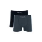 Kit 2 cueca boxer s/costura 711.01 - mash - preto/cinza chumbo