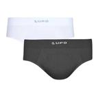 Kit 2 Cueca Slip Lupo Micomodal Sem Costura Modal Adulto Masculina Original Ref- 681