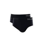 Kit 2 cueca slip microfibra 711.03 mash - preto/preto