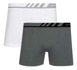 Kit 2 Cueca Slip Microfibra Lupo Masculina Sem Costura Cos Elastico Original Ref 691