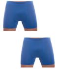 Kit 2 Cuecas Boxer Sem Costura Listrada Poliamida Selene Masculina