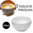 Kit 2 Cumbuca de Porcelana 500ml Pote Tigela Bowl