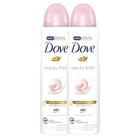 Kit 2 Desodorante Antitranspirante Aerosol Dove Beauty Finish 150ml