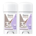 Kit 2 Desodorante Antitranspirante em Creme Rexona Clinical Extra Dry 58g