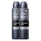 Kit 2 Desodorante Dove Men + Care Invisible Dry Aerosol Antitranspirante 89g