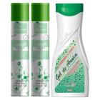 Kit 2 Desodorante Sedução Sinta-se (verde) + 1 Gel de Arnica Natu Life pra Dor no Corpo