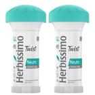 Kit 2 Desodorante Twist Creme Neutro Herbíssimo 45G - Dana - Dana Cosméticos