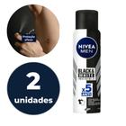 Kit 2 Desodorantes Aerossol Nivea Masculino Black & White Invisible Original 150ml - Kit 2 Unidades