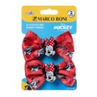 Kit 2 Elásticos De Cabelo Red Laço Disney Minnie Marco Boni