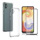 Kit 2 em 1 Capinha Transparente + Película Premium 3D de Vidro Galaxy A04