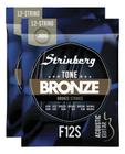 Kit 2 Encordoamento Strinberg Para Violão F12S - 12 Cordas