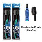 kit 2 Escova Dental Jadefrog Pro Black Macia - Com 2 Unidades blister