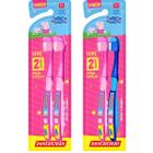 Kit 2 Escova Dental Peppa Pig Macia - 3 Anos+ - Dentalclean