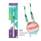 Kit 2 Escova Interdental Cônica para Aparelho e Próteses com 8 Refis Cerdas Macias Kess