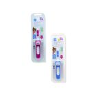 Kit 2 escovas mam de dentes macia infantil para bebes massageadora cabo ergonomico