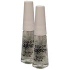 Kit 2 Esmalte Color Fashion Glitter Cor Duo Moon 8ml