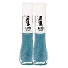 Kit 2 Esmalte Hits Glitter 5Free Cor Diamante Estrela 8ml