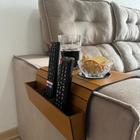 Kit 2 Esteiras Para Sofá Suporte Porta Copos e Porta Controle Bandeja Mdf Flexível Braço Sofá Apoio