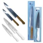 Kit 2 Facas De Cozinha Carne Corte Profissional De Aço Inox