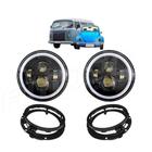 Kit 2 Farol Angel Eye Led + Suporte Jeep Troller Fusca Kombi