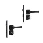 Kit 2 Fechadura Paris Banheiro Preto Fosco 4cm MGM