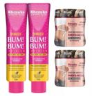 Kit 2 firmador bumbum 150g barriga/coxa/abdomen 2 gel redutor de medida pimenta negra 200g