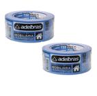 Kit 2 Fita Crepe Ant Uv 722 Azul Imob 48mm x 50m Adelbras