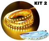 Kit 2 Fita Led 2835-branco Quente 3000k 5mts-120 Leds/m 12v