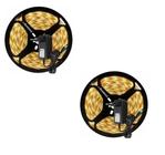 Kit 2 Fita Led Rolo 5m 5050 Branco Quente Dupla Face Prova D'agua