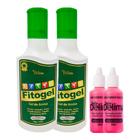 Kit 2 Fitogel Gel de Arnica Alívio das Dores Musculares + 2 Loção para Tratar Pés Rachados Milagroso Delima