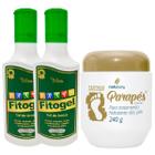 Kit 2 Fitogel Gel de Arnica + Parapés Creme Hidratante para os Pés Dourado