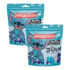 Kit 2 Flosser Fio Dental Individual Forquilha com Haste Stitch Infantil 50un Sabor Morango Dentalclean