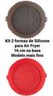 Kit 2 Forma Cesto Silicone Redondo 16cm Fino para Air Fryer