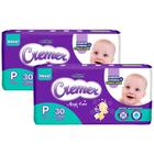 Kit 2 Fralda Cremer Magic Care Tamanho P Pacote Jumbo 30 Unidades Descartáveis