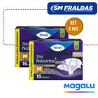 Kit 2 Fralda Geriátrica Tena Slip Noturna M Unissex 16unid.