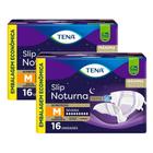 Kit 2 Fralda Geriátrica Tena Slip Noturno M com 16 Unidades