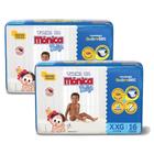 Kit 2 Fraldas Turma da Mônica Baby Jumbo XXG com 16un cada