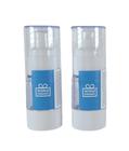 Kit 2 frascos airless 15ml transparente spray de viagem para locoes e cosmeticos