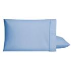 Kit 2 Fronhas Travesseiro Ponto Palito 100% Algodão - Azul