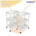 Kit 2 Fruteiras Vertical Telado 3 Andares Multiuso Branco - Arqplast