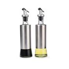 Kit 2 Galheteiro Porta Azeite Vinagre Em Inox E Vidro 300ml